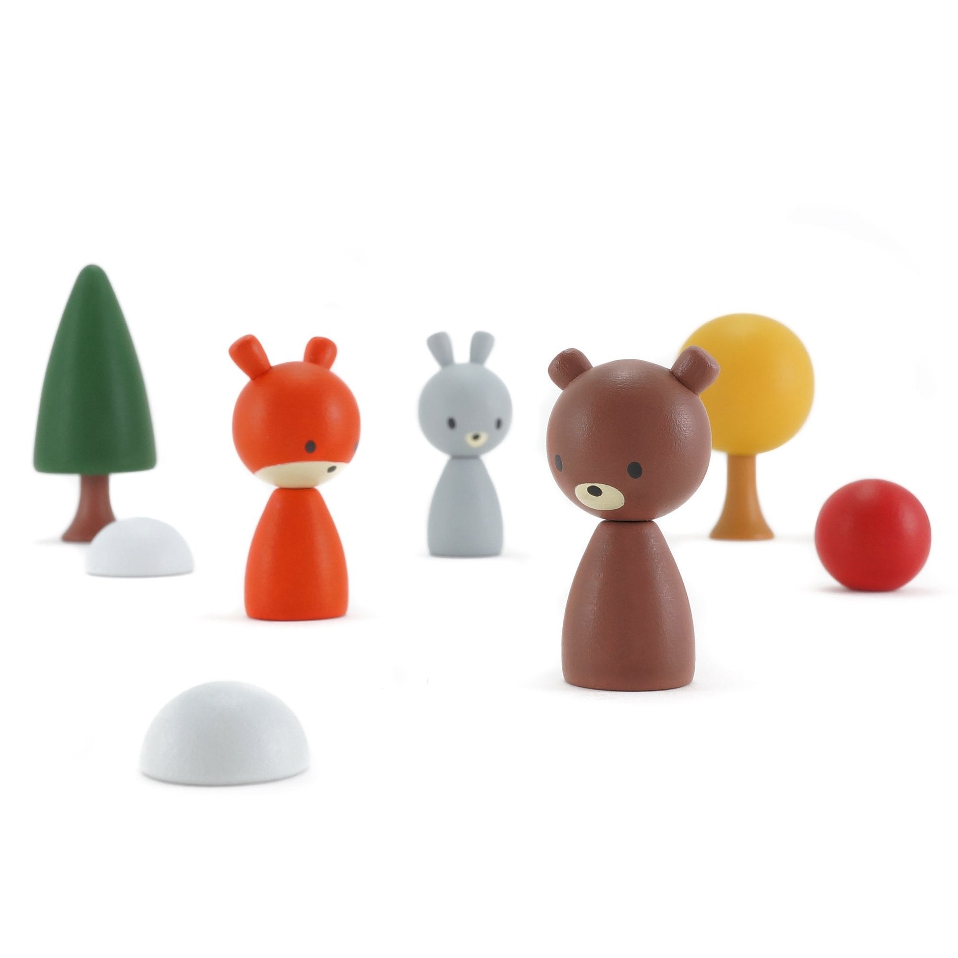 CLiCQUES Magnetic FAUNA - Robert, Ginger and Bunji - Wood Wood Toys Canada's Favourite Montessori Toy Store