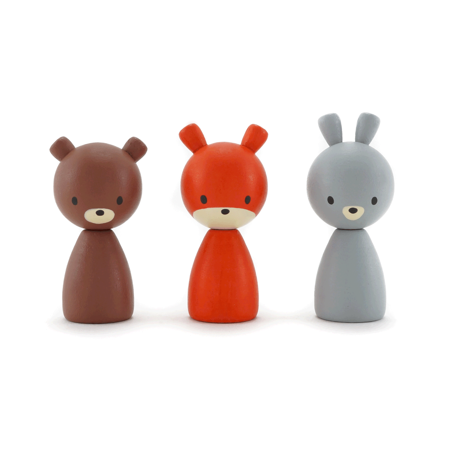 CLiCQUES Magnetic FAUNA - Robert, Ginger and Bunji - Wood Wood Toys Canada's Favourite Montessori Toy Store
