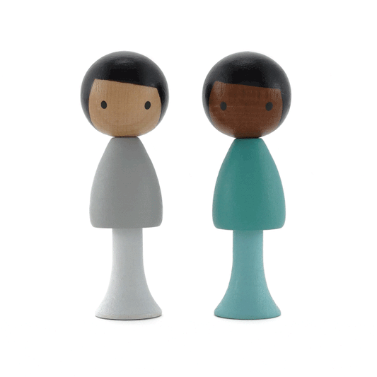 CLiCQUES Magnetic Figurines - Sam & Justin - Wood Wood Toys Canada's Favourite Montessori Toy Store
