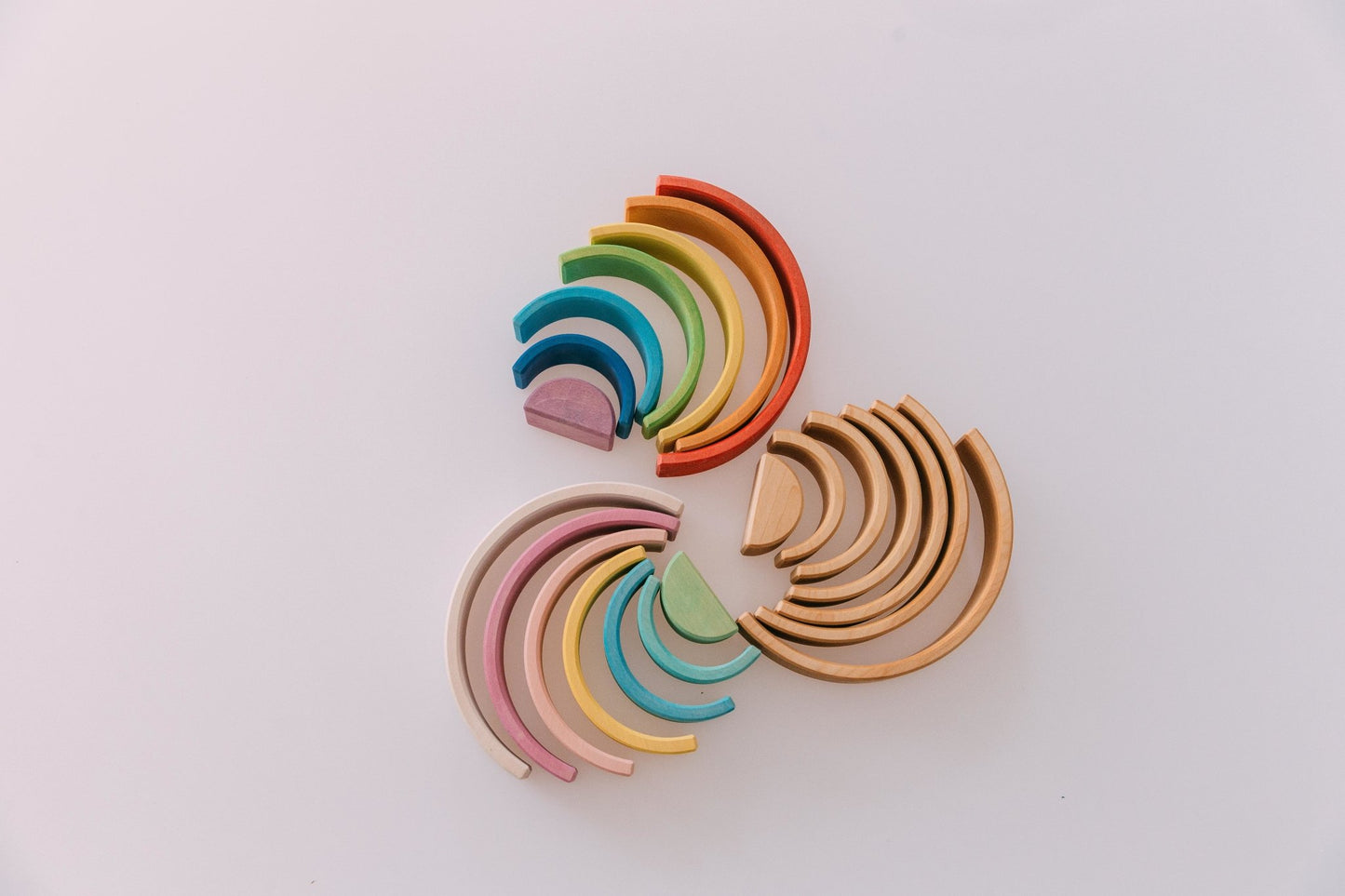 Deluxe Small Rainbow Stacker by Avdar Toys - Wood Wood Toys Canada's Favourite Montessori Toy Store