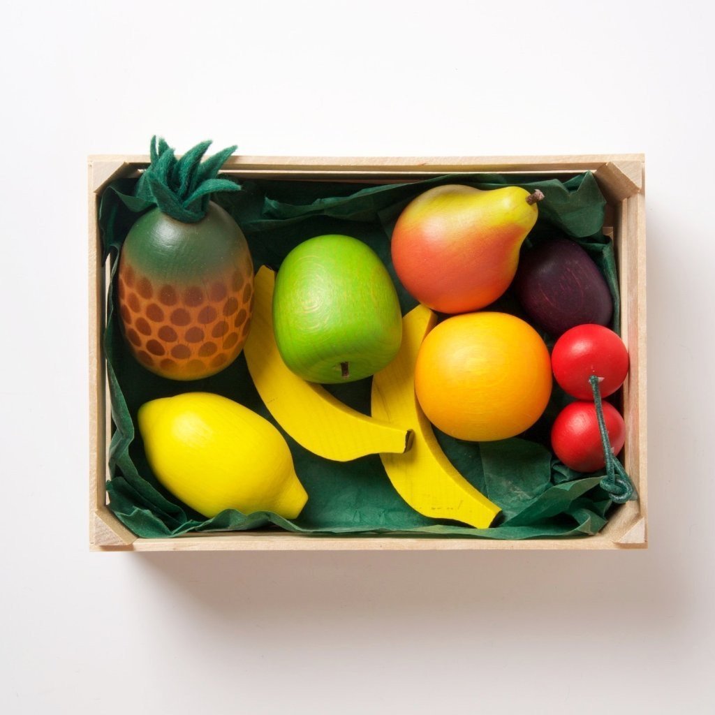 Erzi Assorted Wooden Fruits - Play Food Made in Germany - Wood Wood Toys Canada's Favourite Montessori Toy Store