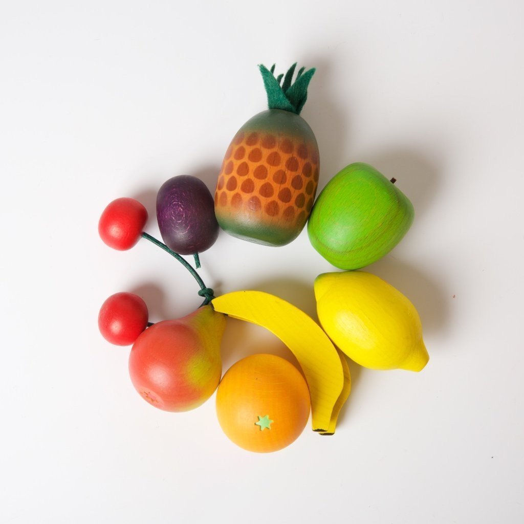 Erzi Assorted Wooden Fruits - Play Food Made in Germany - Wood Wood Toys Canada's Favourite Montessori Toy Store