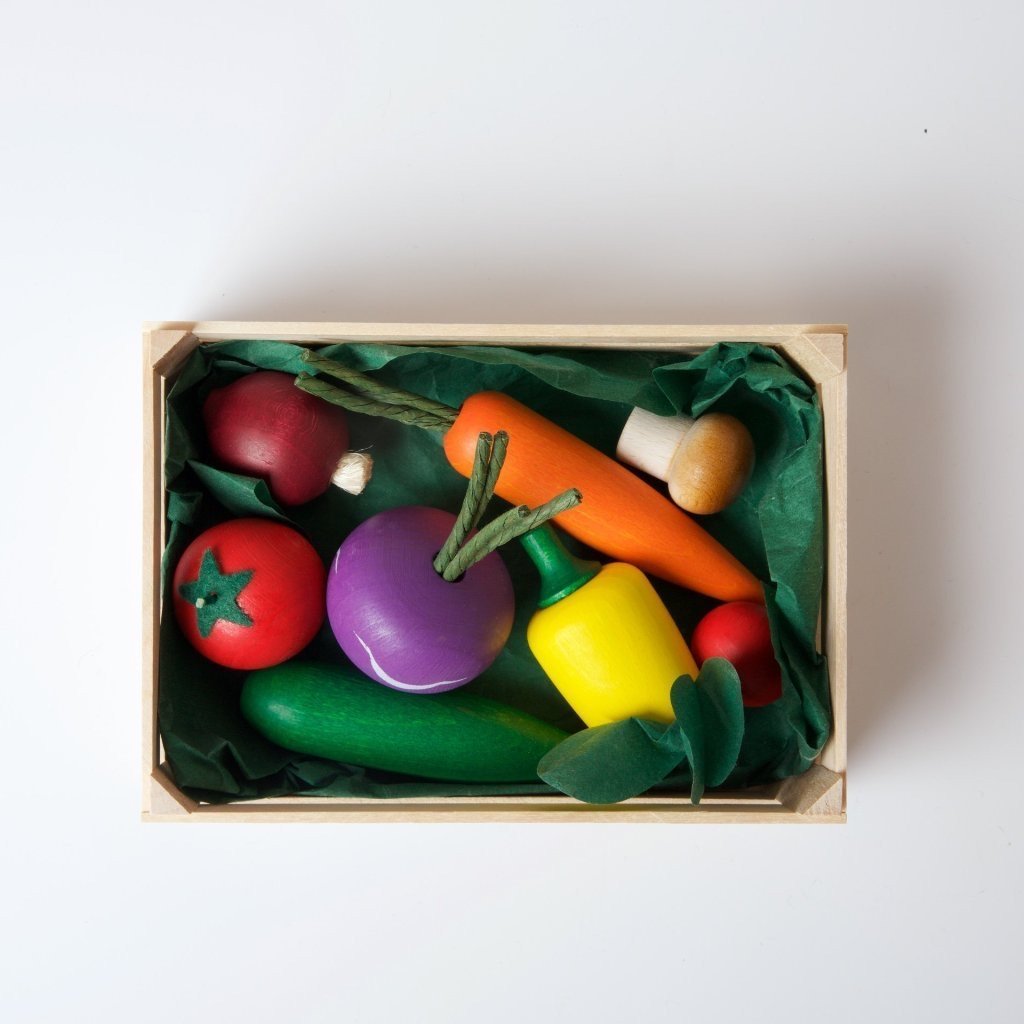 Erzi Assorted Wooden Vegetables - Play Food Made in Germany - Wood Wood Toys Canada's Favourite Montessori Toy Store