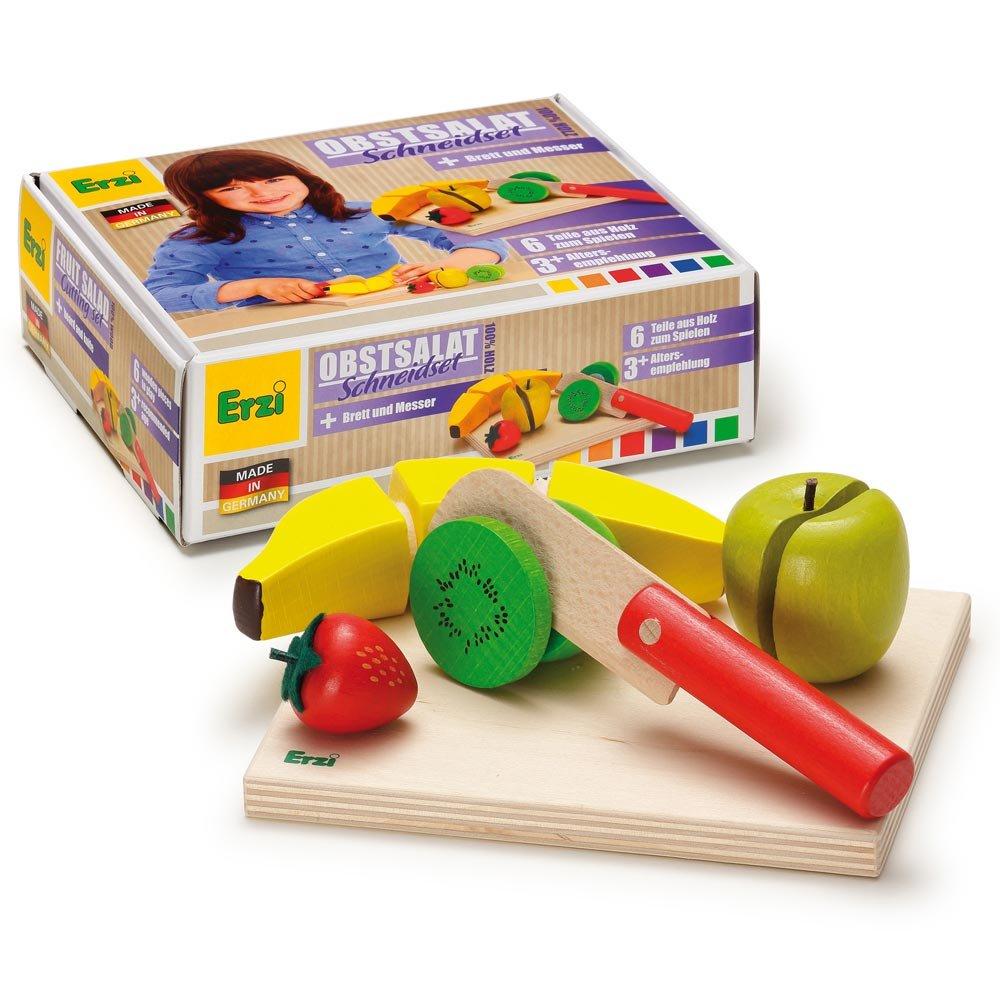 Erzi Fruit Salad Cutting Set - Play Food Made in Germany - Wood Wood Toys Canada's Favourite Montessori Toy Store