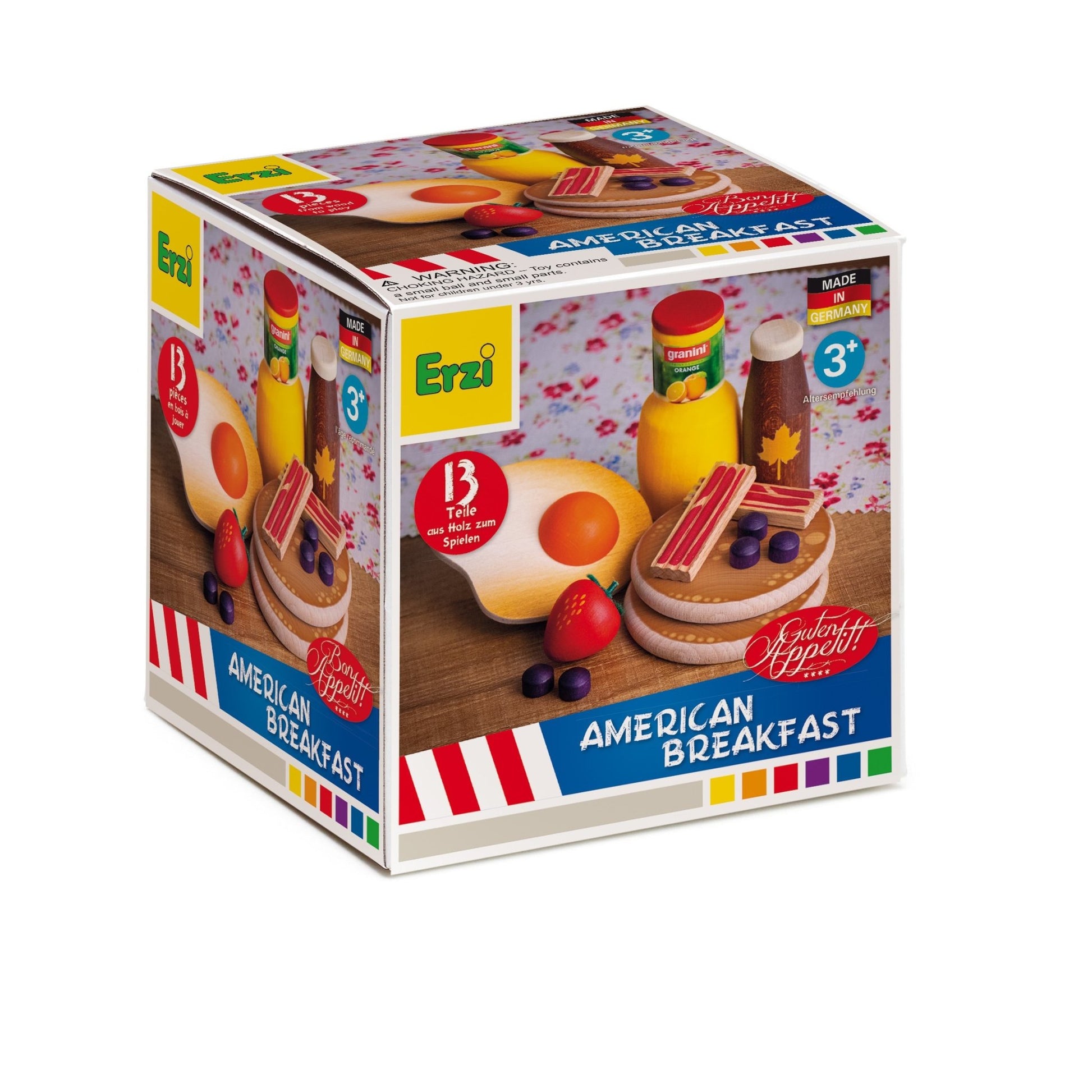 Erzi North American Breakfast Set - Play Food Made in Germany - Wood Wood Toys Canada's Favourite Montessori Toy Store