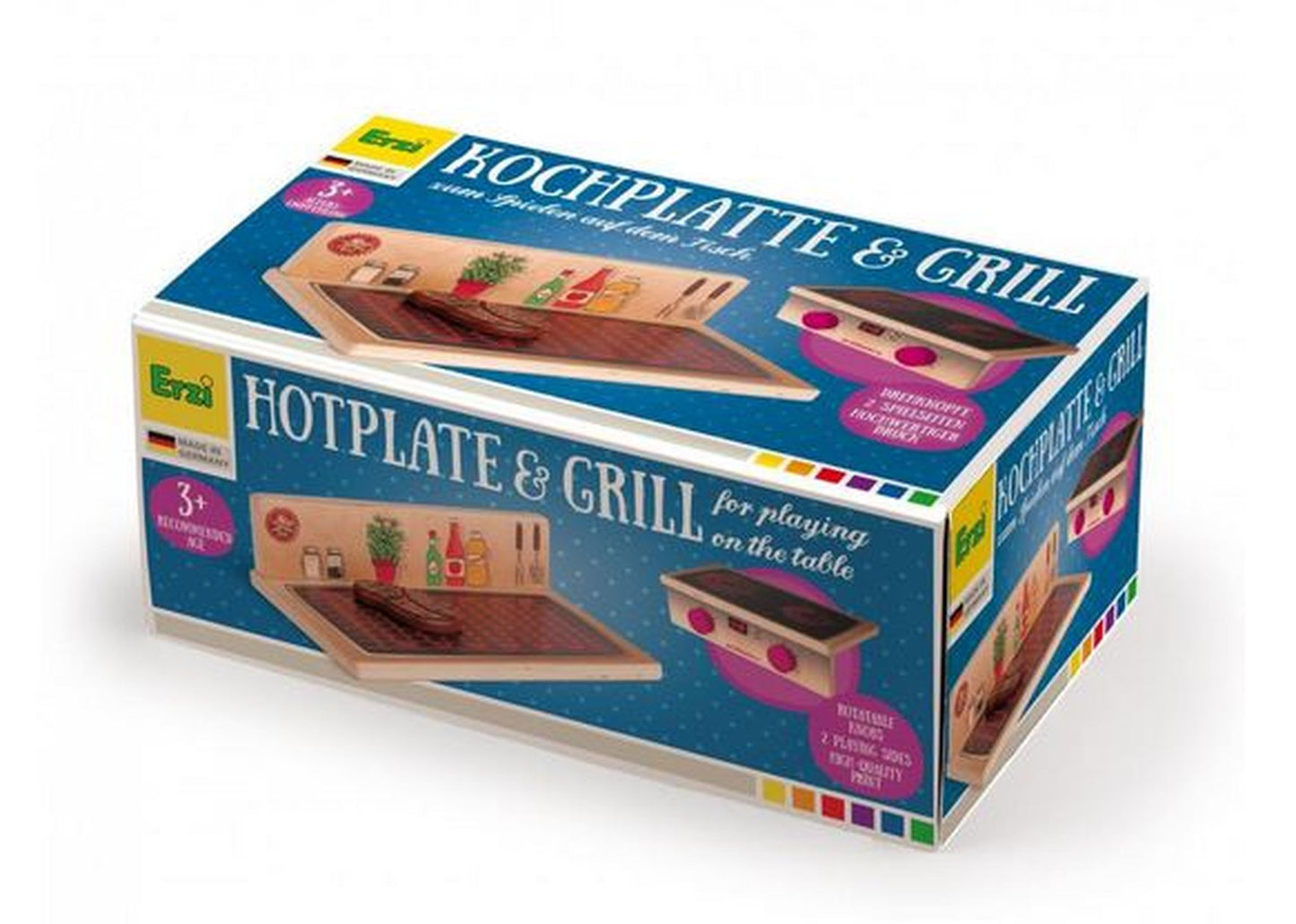 Erzi Tabletop BBQ Grill and Hot Plate - Play Food Made in Germany - Wood Wood Toys Canada's Favourite Montessori Toy Store