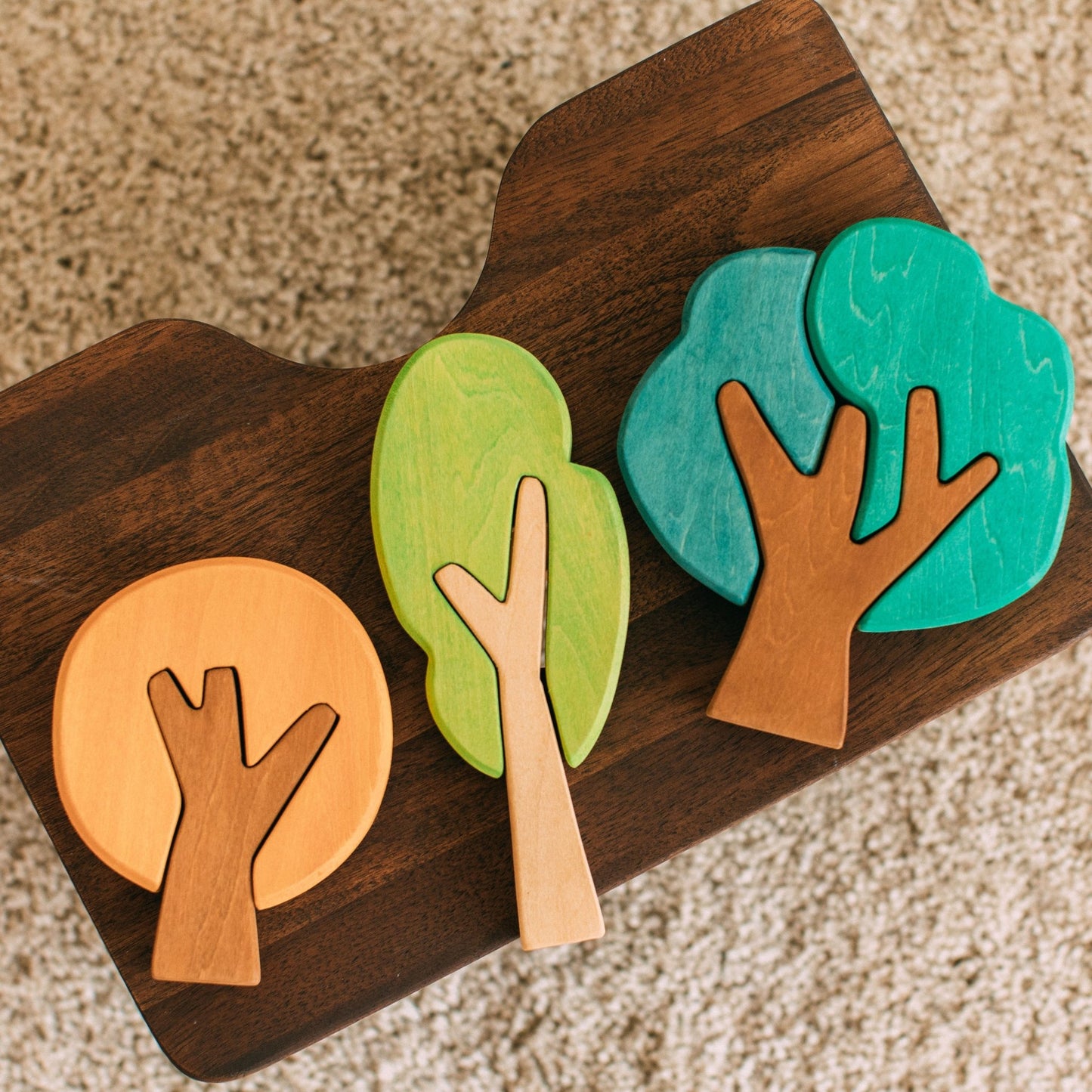 First Forest Wooden Tree Puzzle Set by Avdar Toys - Wood Wood Toys Canada's Favourite Montessori Toy Store