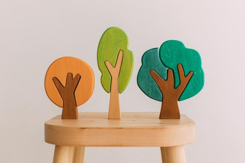 First Forest Wooden Tree Set by Avdar Toys - Wood Wood Toys Canada's Favourite Montessori Toy Store