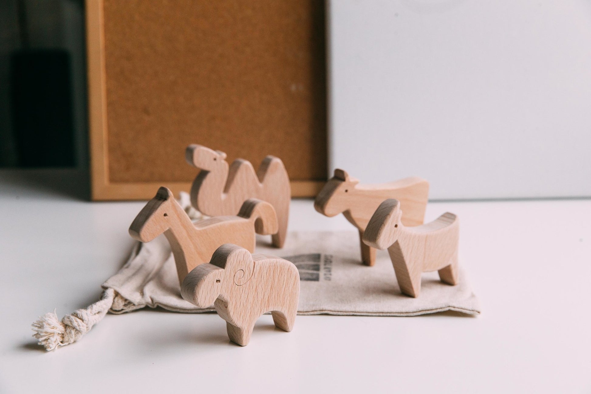 Five Wooden Animals by Avdar - Wood Wood Toys Canada's Favourite Montessori Toy Store
