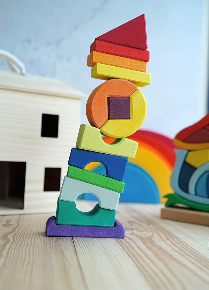 Gluckskafer - Crooked Tower - Wood Wood Toys Canada's Favourite Montessori Toy Store