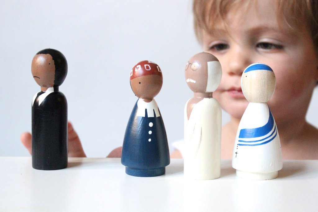 Goose Grease Wooden Peg Dolls - The Peace Makers - Wood Wood Toys Canada's Favourite Montessori Toy Store