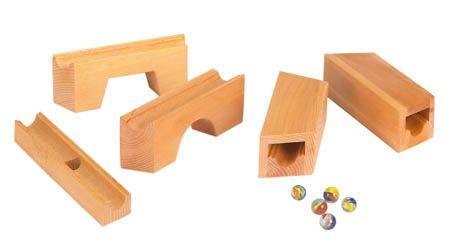 Guckskafer - Wooden Marble Run Bridge/Tunnel Set - Wood Wood Toys Canada's Favourite Montessori Toy Store