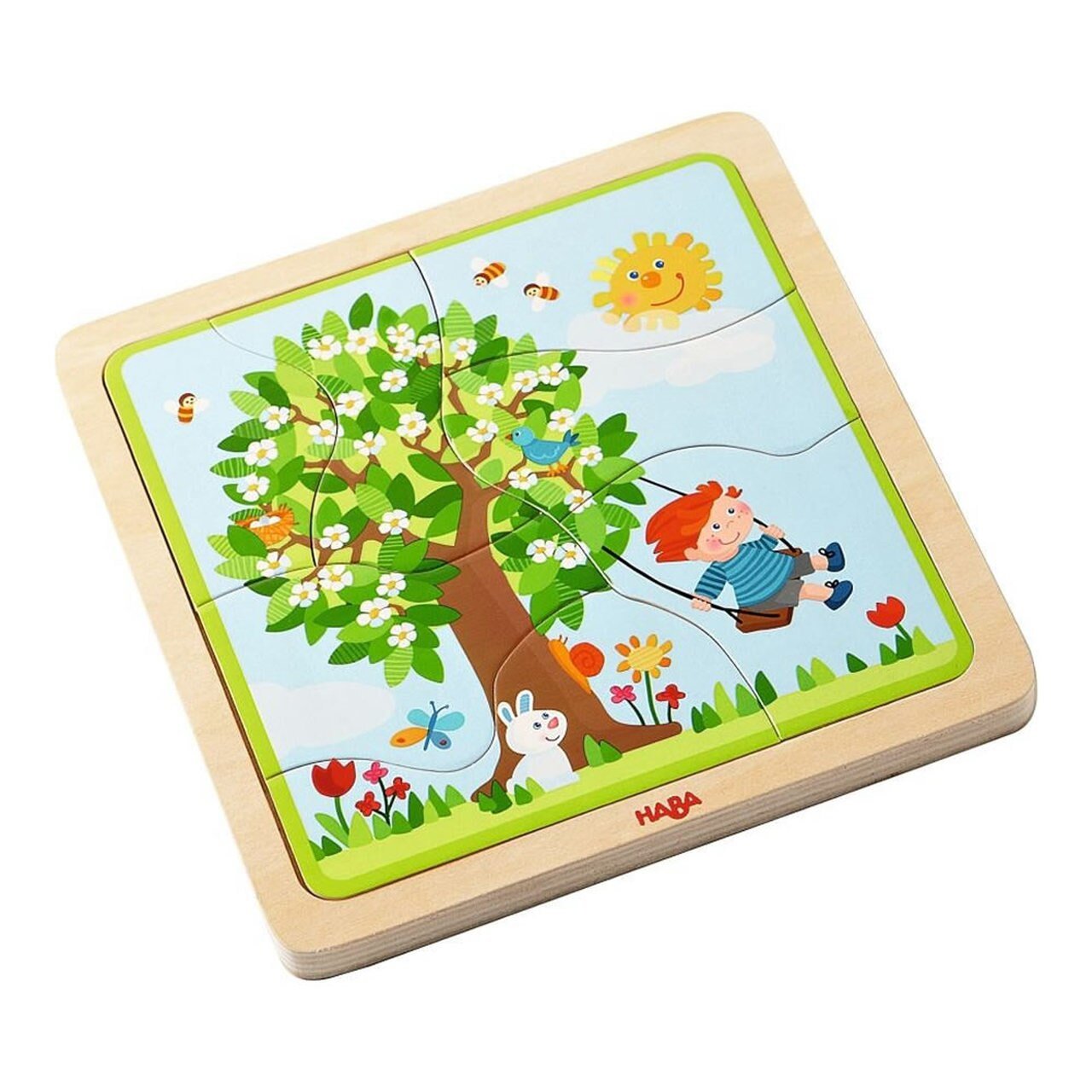 HABA 4 in 1 Wooden Puzzle My Time of The Year - Wood Wood Toys Canada's Favourite Montessori Toy Store