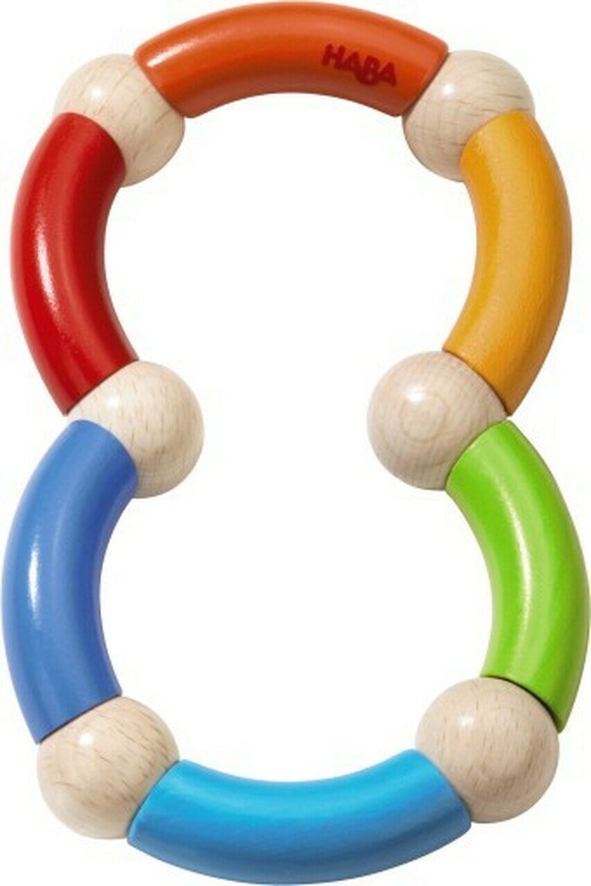 HABA Colour Snake Rattle Clutching Toy - Wood Wood Toys Canada's Favourite Montessori Toy Store