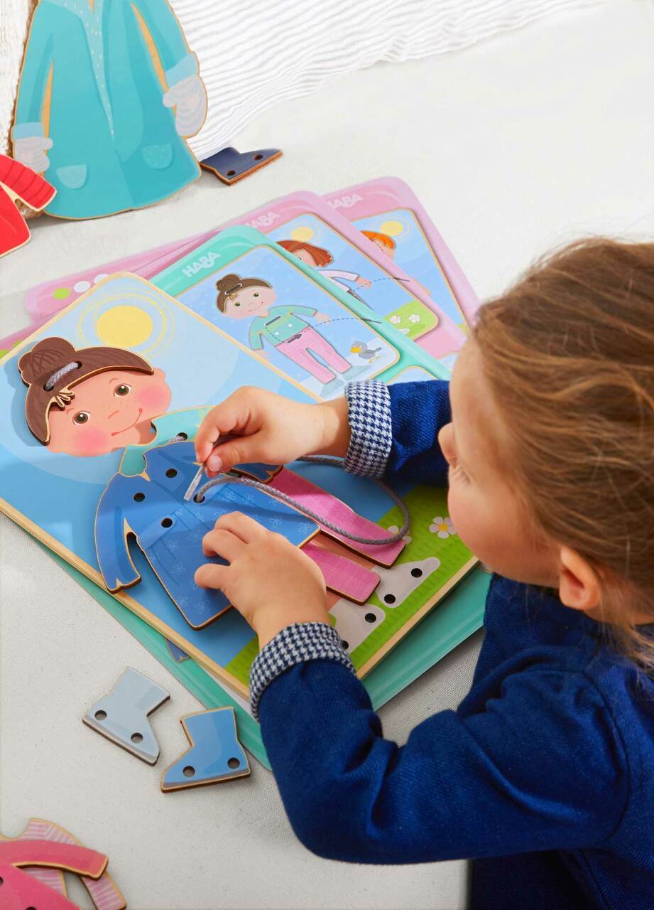 HABA Dress Me Threading Game - Wood Wood Toys Canada's Favourite Montessori Toy Store