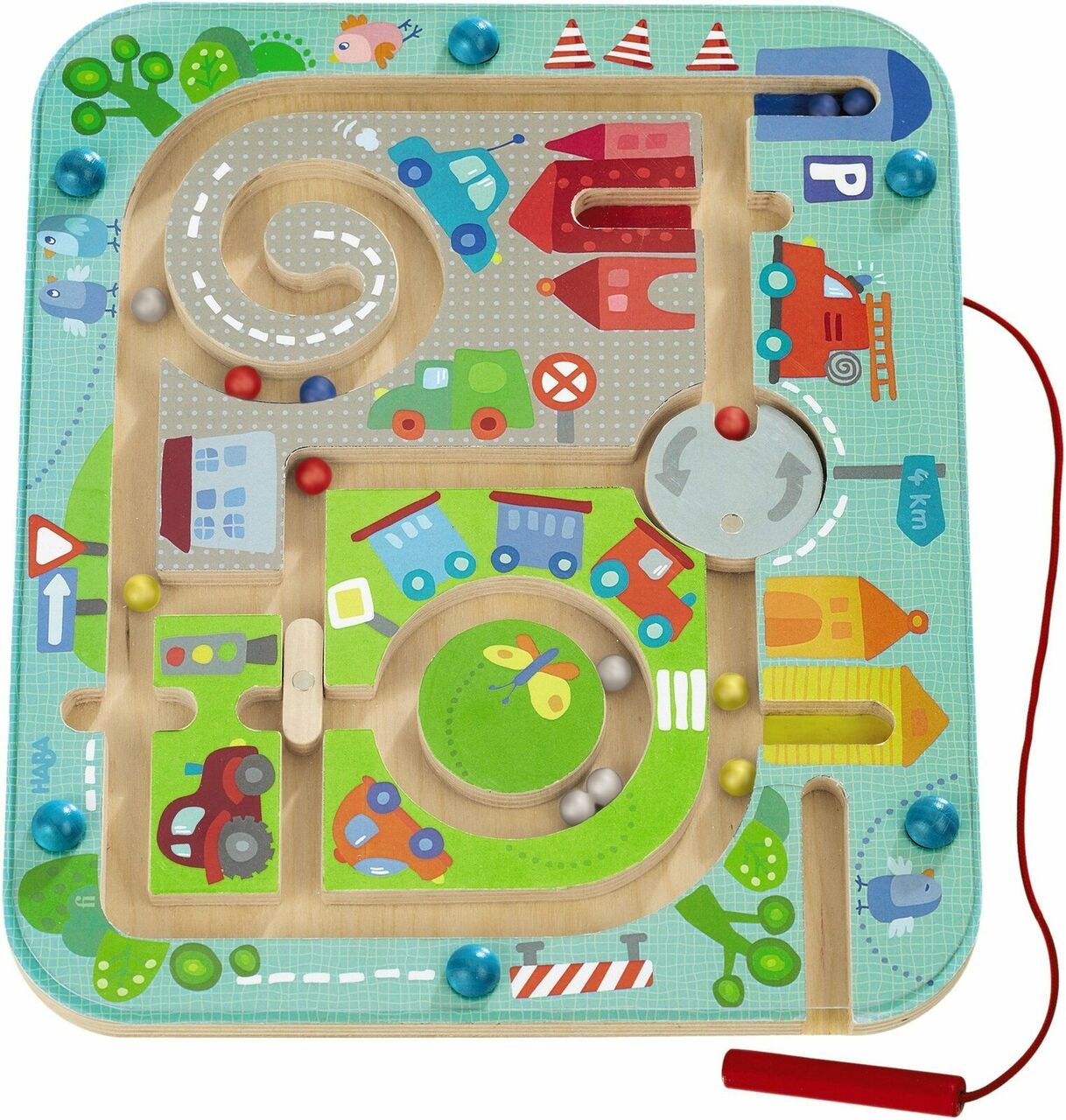 HABA Magnetic Town Maze Game - Wood Wood Toys Canada's Favourite Montessori Toy Store