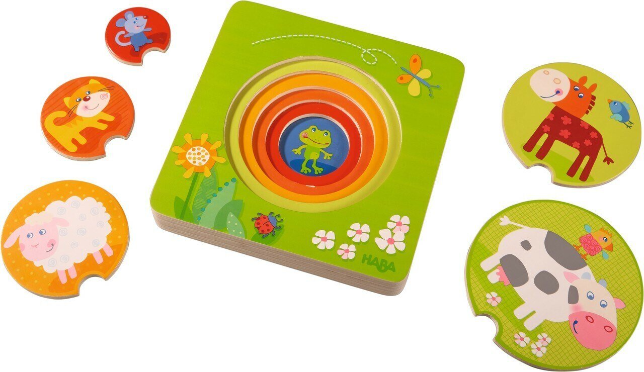 HABA On the Farm Wooden Puzzle - Wood Wood Toys Canada's Favourite Montessori Toy Store