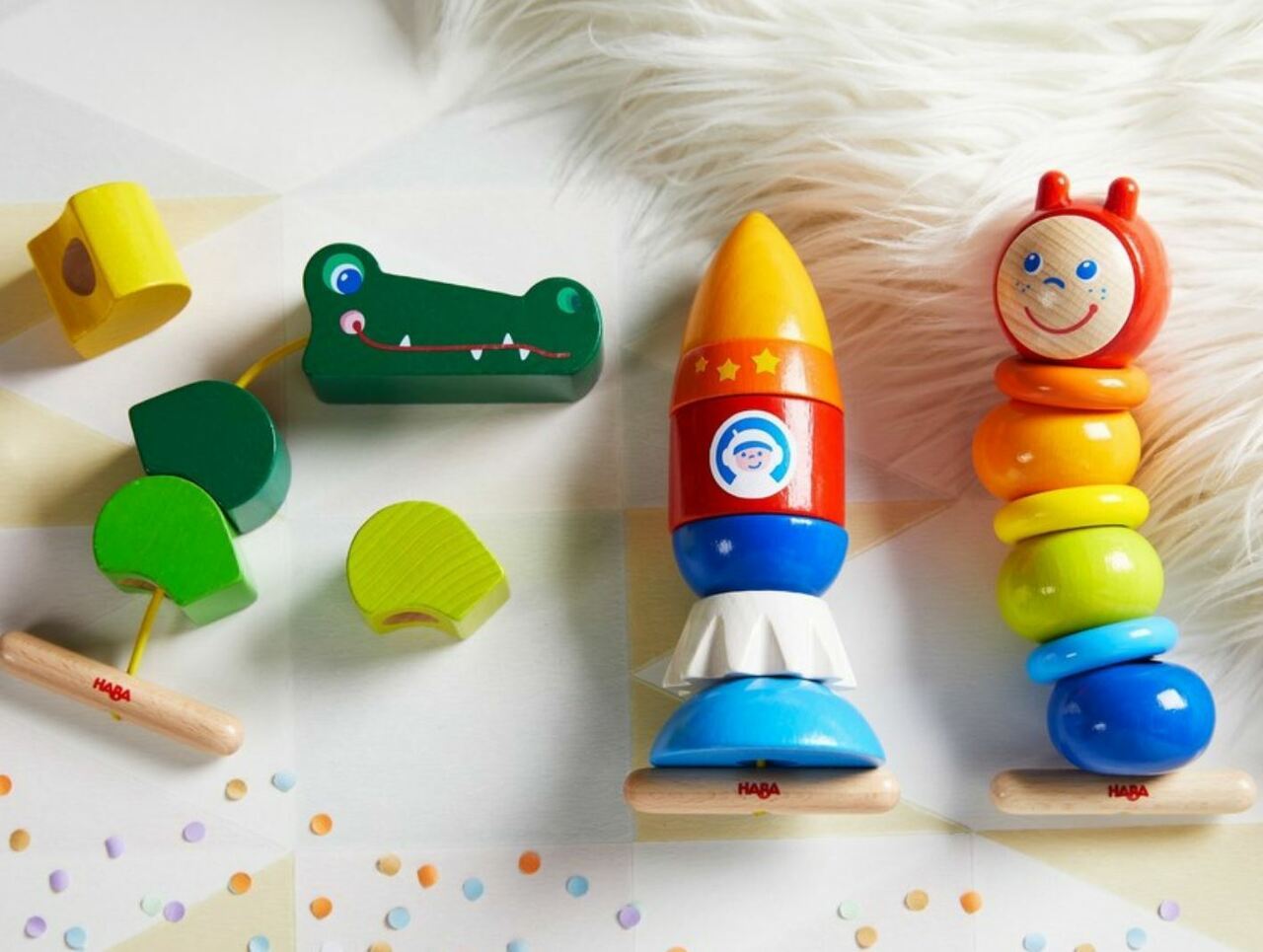 HABA Rocket Threading Game - Wood Wood Toys Canada's Favourite Montessori Toy Store