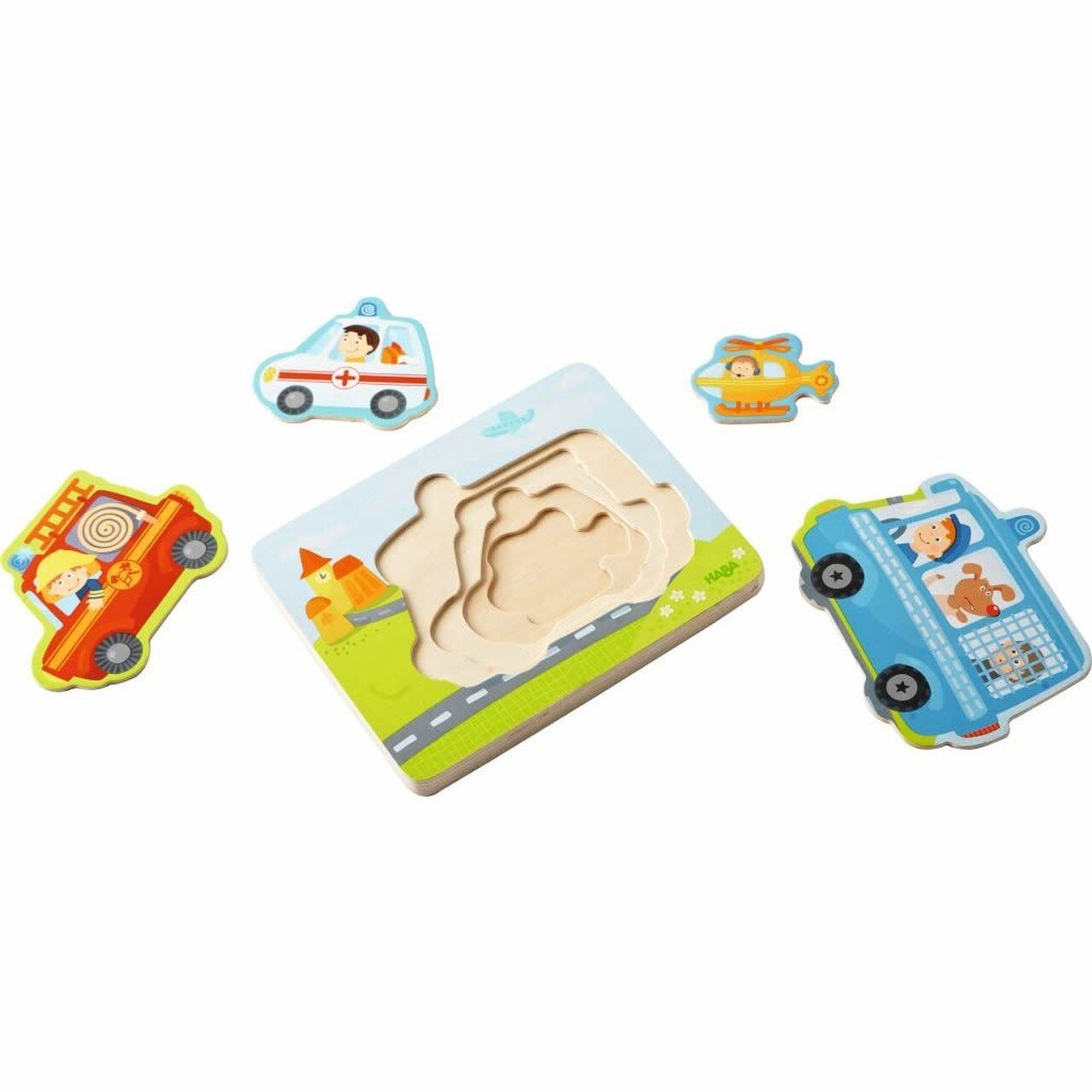 HABA Wooden Puzzle Emergency Call - Wood Wood Toys Canada's Favourite Montessori Toy Store