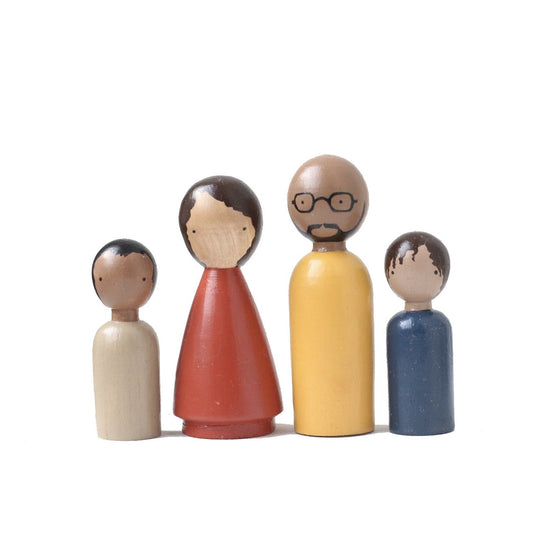 Goose Grease Wooden Peg Dolls - The Organic Family II