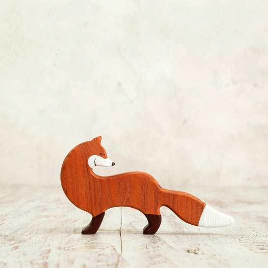 Fox Figurine - Waldorf Animals by Wooden Caterpillar