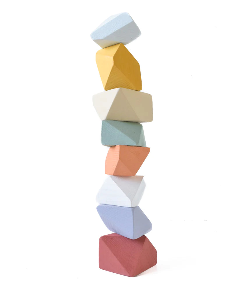 Matte Rainbow Rock Blocks (Set of 8)