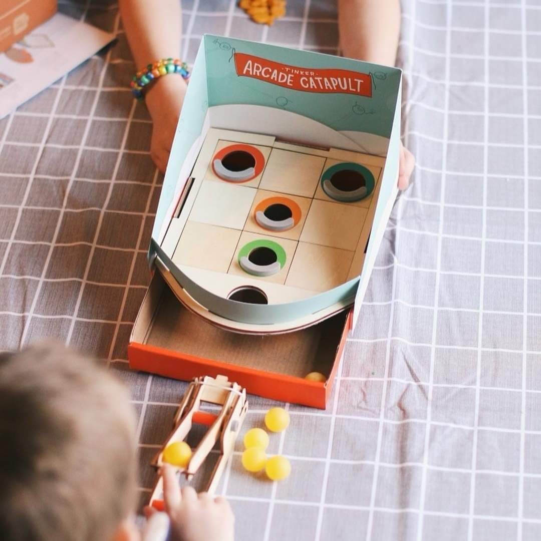 KiwiCo DIY Arcade Catapult Game - Wood Wood Toys Canada's Favourite Montessori Toy Store