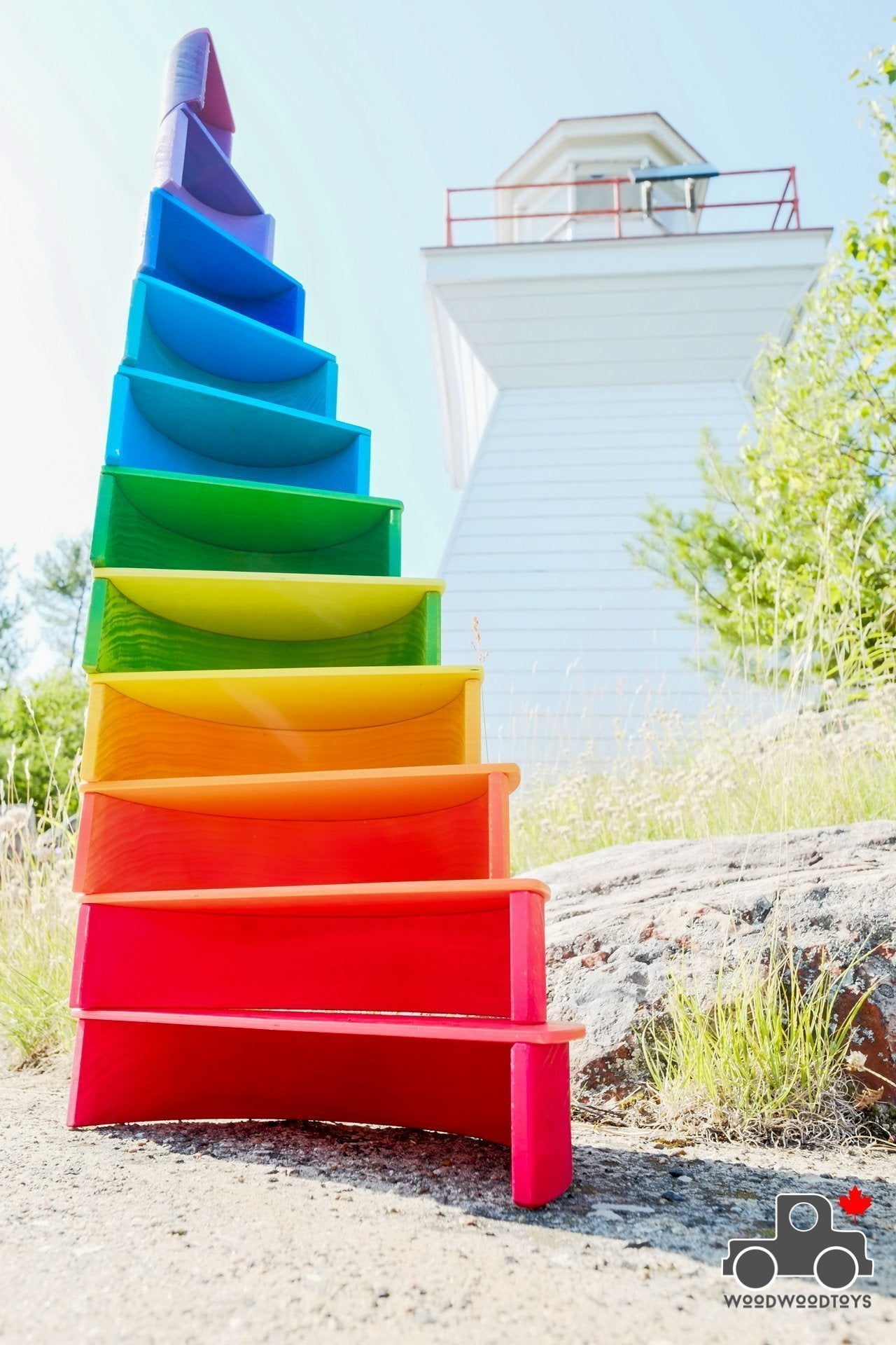 Large Rainbow Stacker by Wood Wood Toys - Wood Wood Toys Canada's Favourite Montessori Toy Store