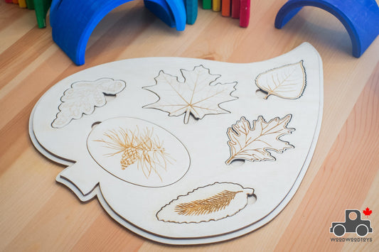 Leaves of Canada Handmade Wood Wood Exclusive Puzzle - Wood Wood Toys Canada's Favourite Montessori Toy Store