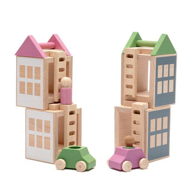 Lubulona Lubu Town Spring City Maxi Set - Wood Wood Toys Canada's Favourite Montessori Toy Store