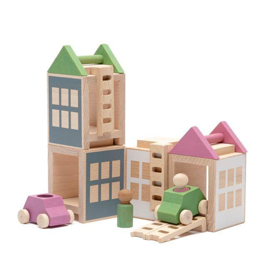 Lubulona Lubu Town Spring City Maxi Set - Wood Wood Toys Canada's Favourite Montessori Toy Store
