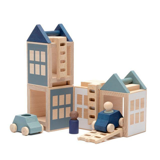 Lubulona Lubu Town Winterburg Maxi Set - Wood Wood Toys Canada's Favourite Montessori Toy Store