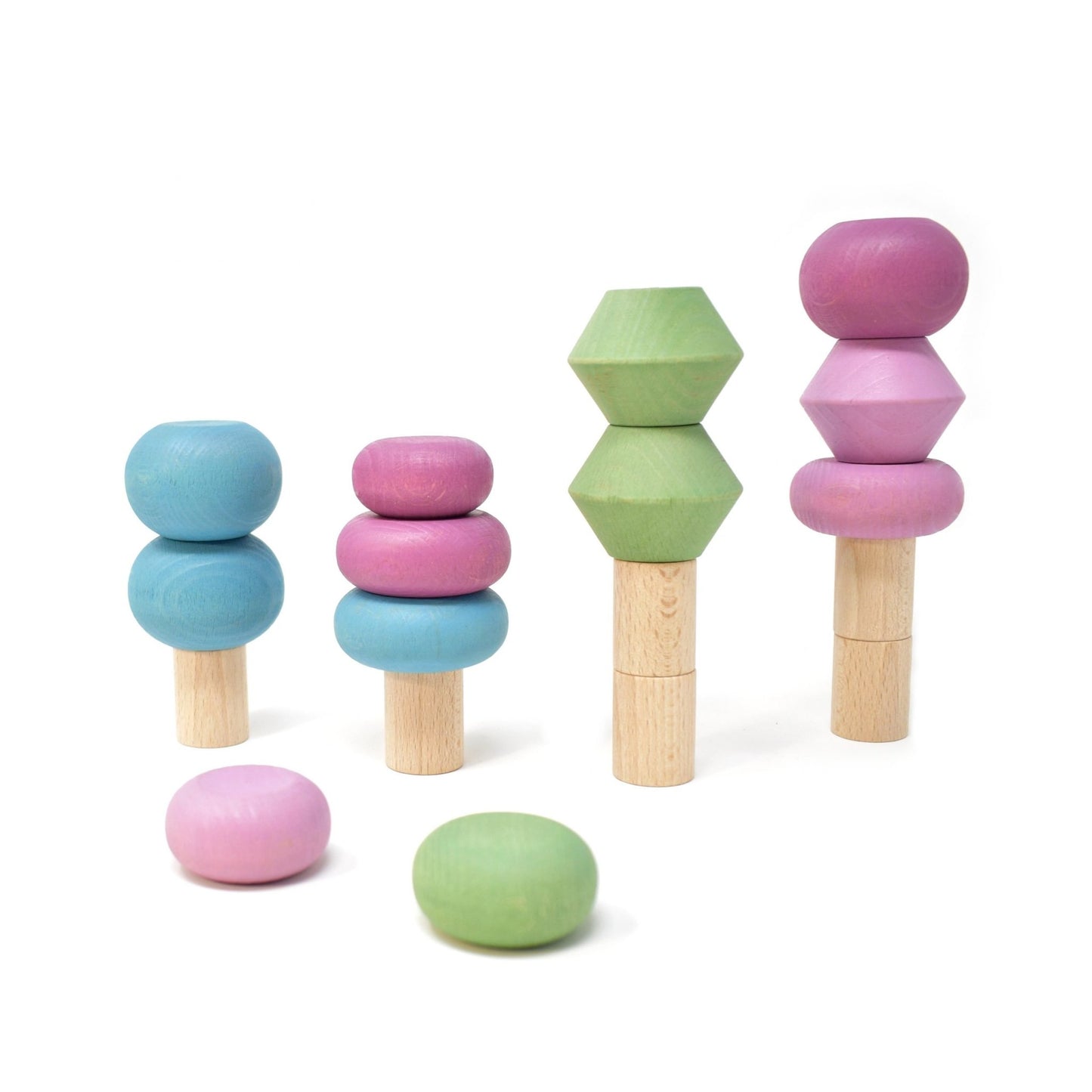 Lubulona Spring Stacking Trees - Wood Wood Toys Canada's Favourite Montessori Toy Store