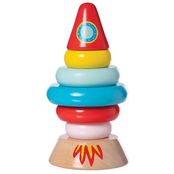 Magnetic Wood Stacker Rocket - Wood Wood Toys Canada's Favourite Montessori Toy Store