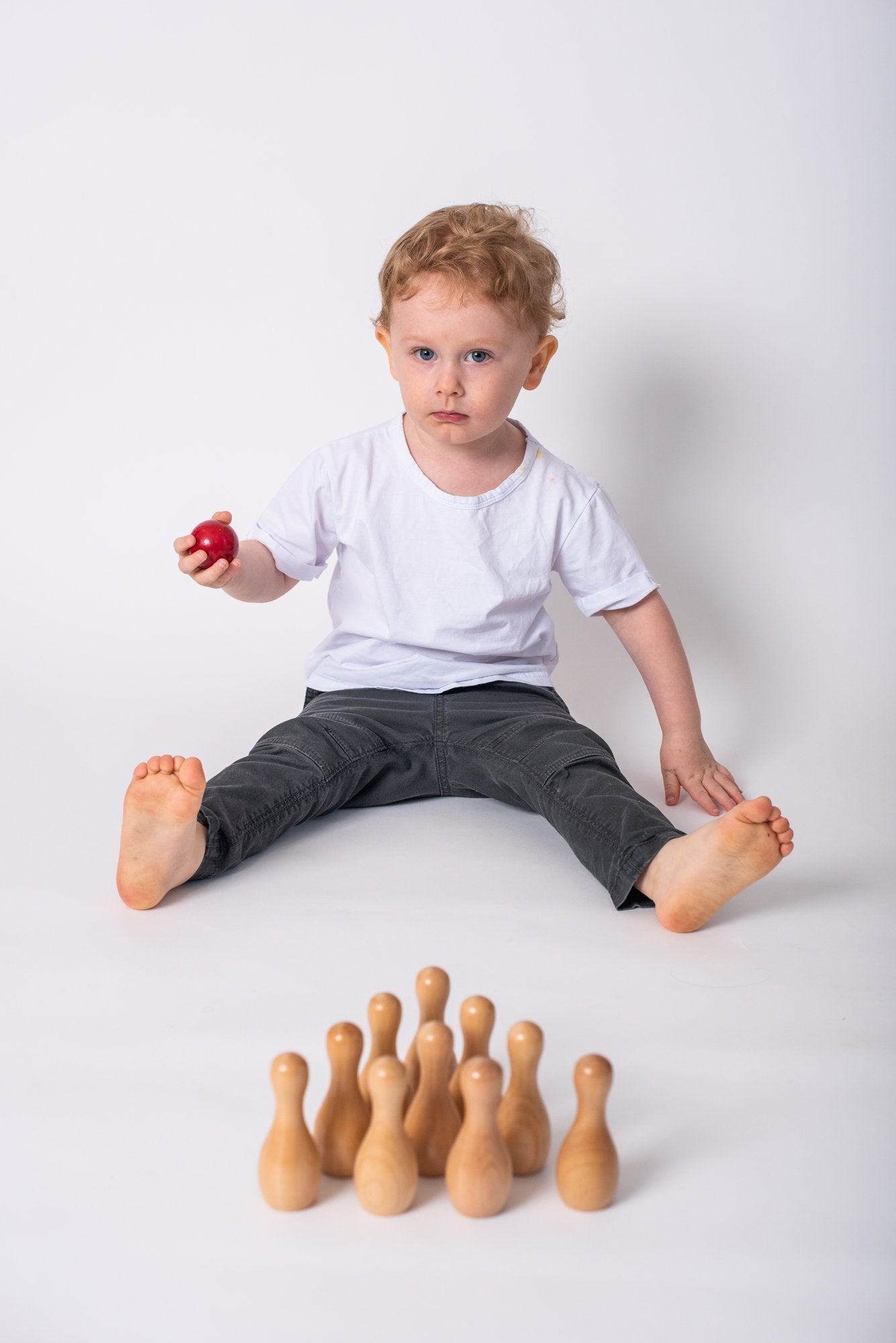 Natural Wood Tabletop Bowling Set by Legacy Learning Academy - Wood Wood Toys Canada's Favourite Montessori Toy Store