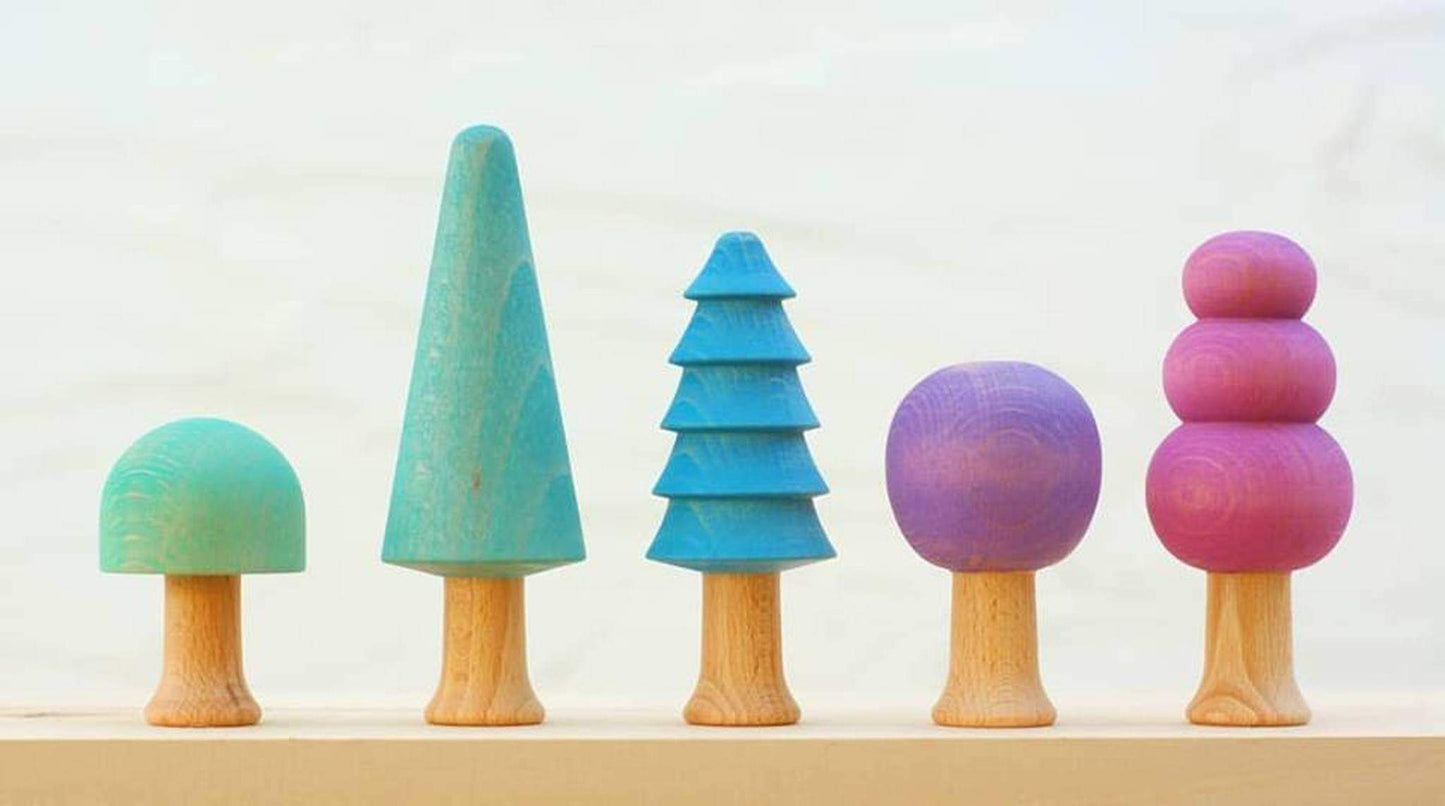 Ocamora 5pc 'Bosque' Trees Set - Wood Wood Toys Canada's Favourite Montessori Toy Store