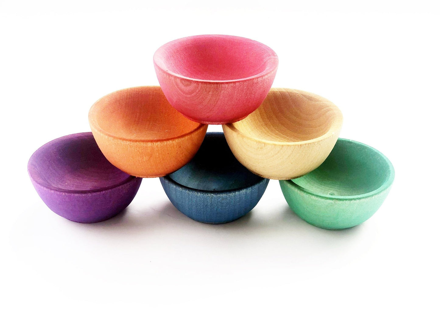 Rainbow Montessori Sorting Bowls by Legacy Learning Academy - Wood Wood Toys Canada's Favourite Montessori Toy Store