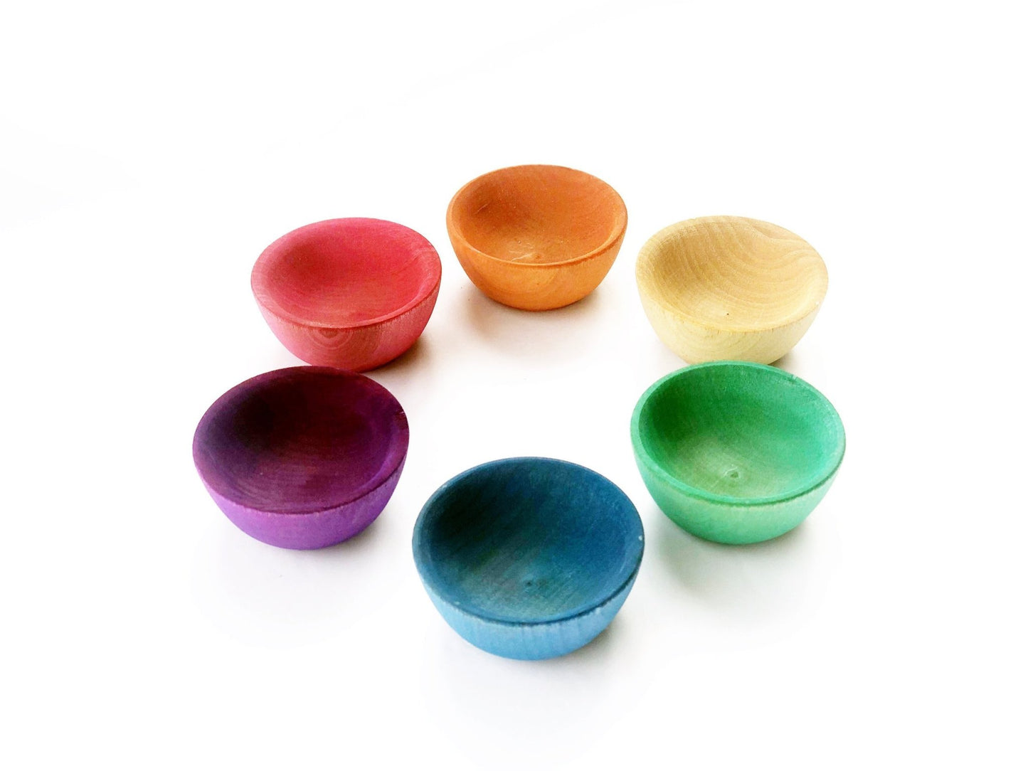 Rainbow Montessori Sorting Bowls by Legacy Learning Academy - Wood Wood Toys Canada's Favourite Montessori Toy Store