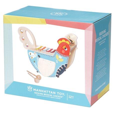 Rocking Musical Chicken by Manhattan Toys - Wood Wood Toys Canada's Favourite Montessori Toy Store