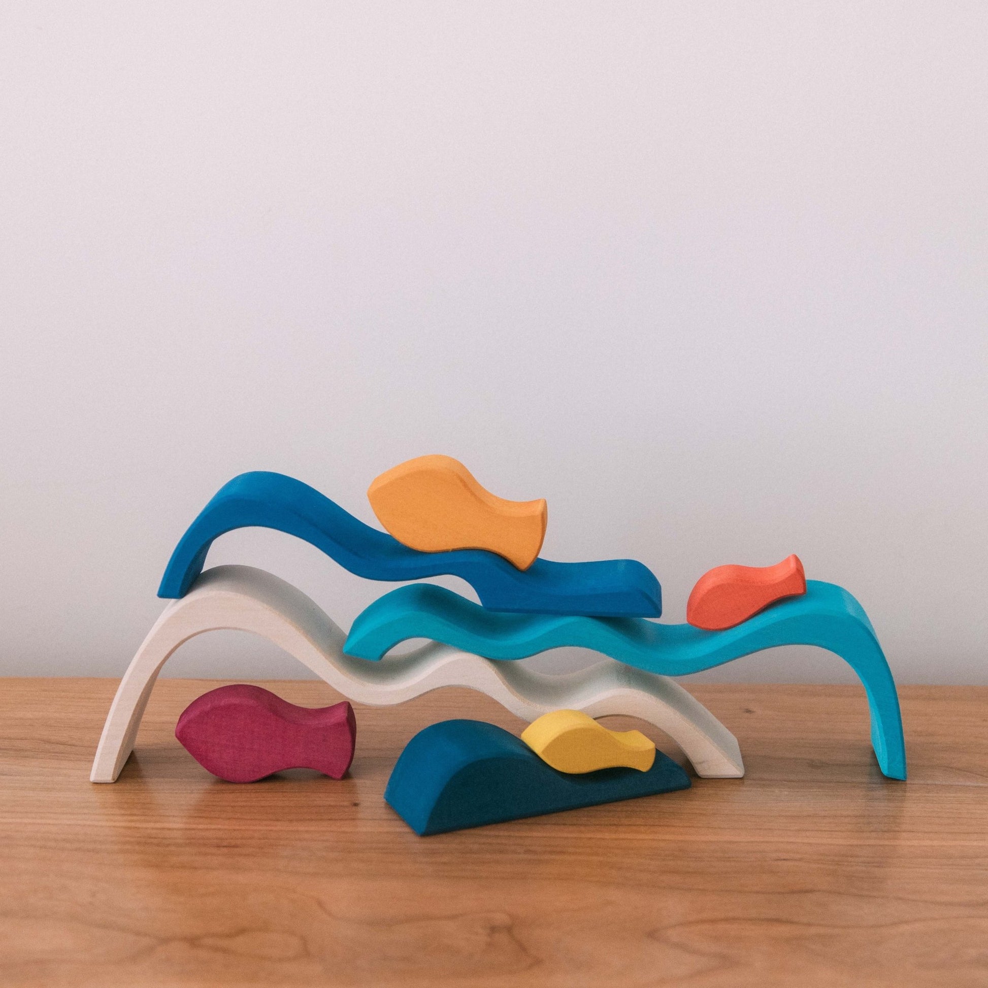 Stacking Wave Blocks by Avdar Toys - Wood Wood Toys Canada's Favourite Montessori Toy Store