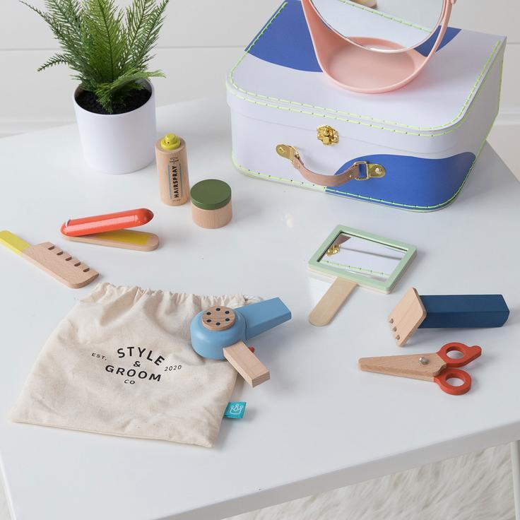 Style & Groom Hairdressing Set by Manhattan Toys - Wood Wood Toys Canada's Favourite Montessori Toy Store