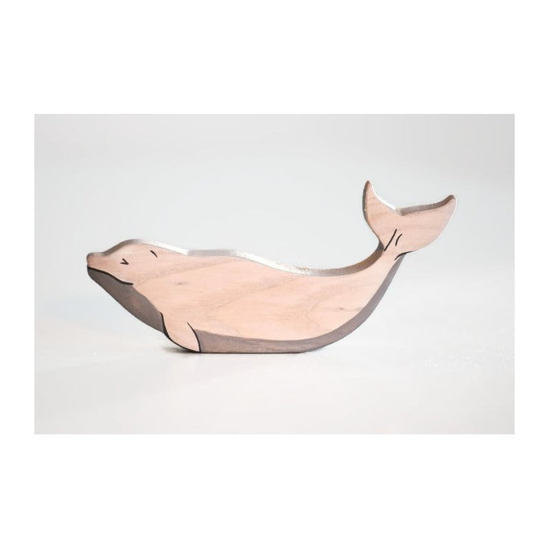 White Whale Beluga Figurine - Waldorf Animals by Wooden Caterpillar
