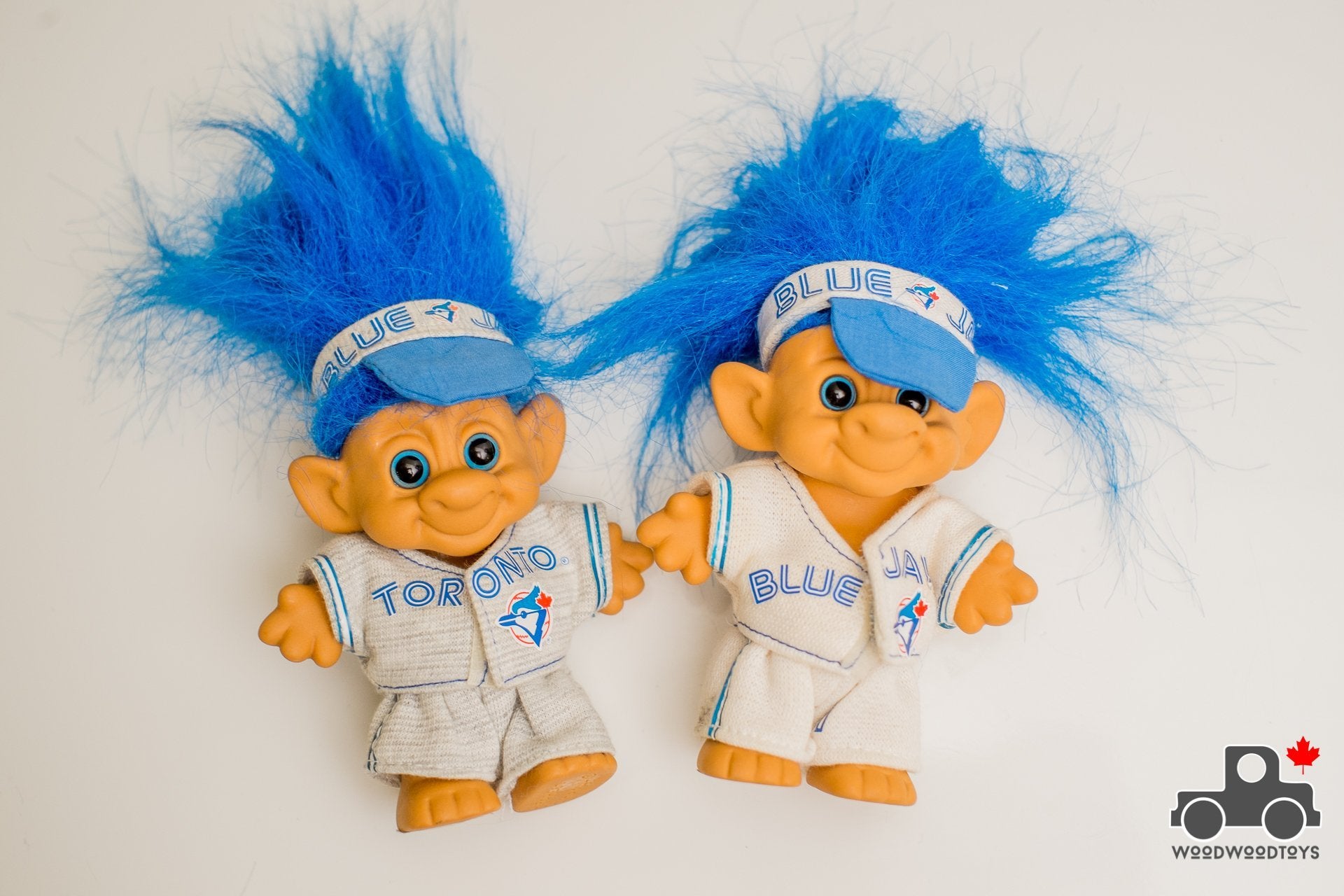 Vintage 1992 Toronto Blue Jays World Series Troll Dolls (set of 2) - Wood Wood Toys Canada's Favourite Montessori Toy Store