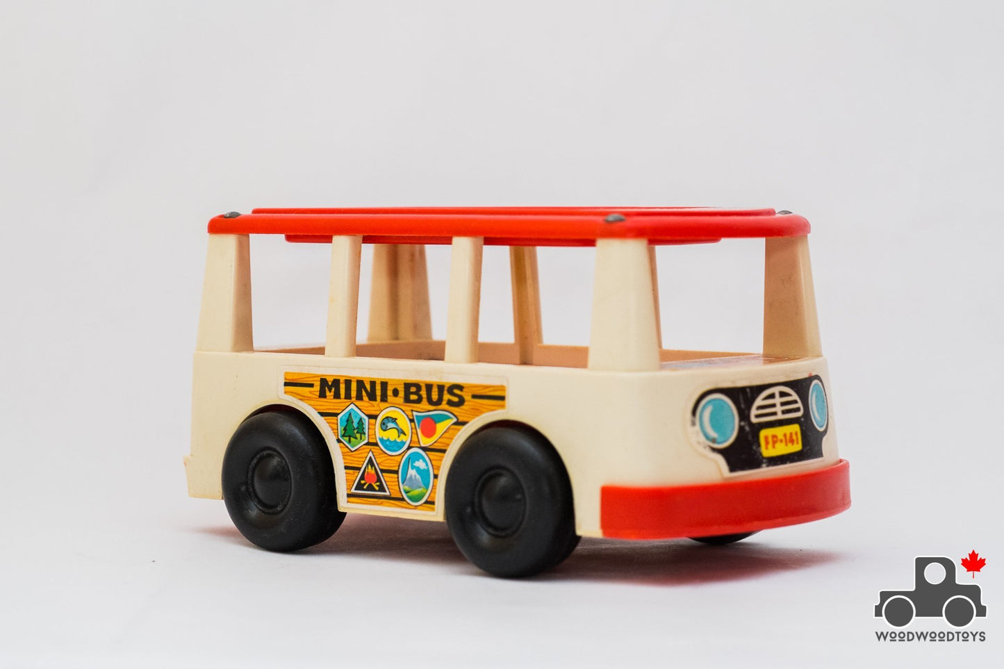 Vintage Fisher Price #141 Play Family Mini Bus - Wood Wood Toys Canada's Favourite Montessori Toy Store