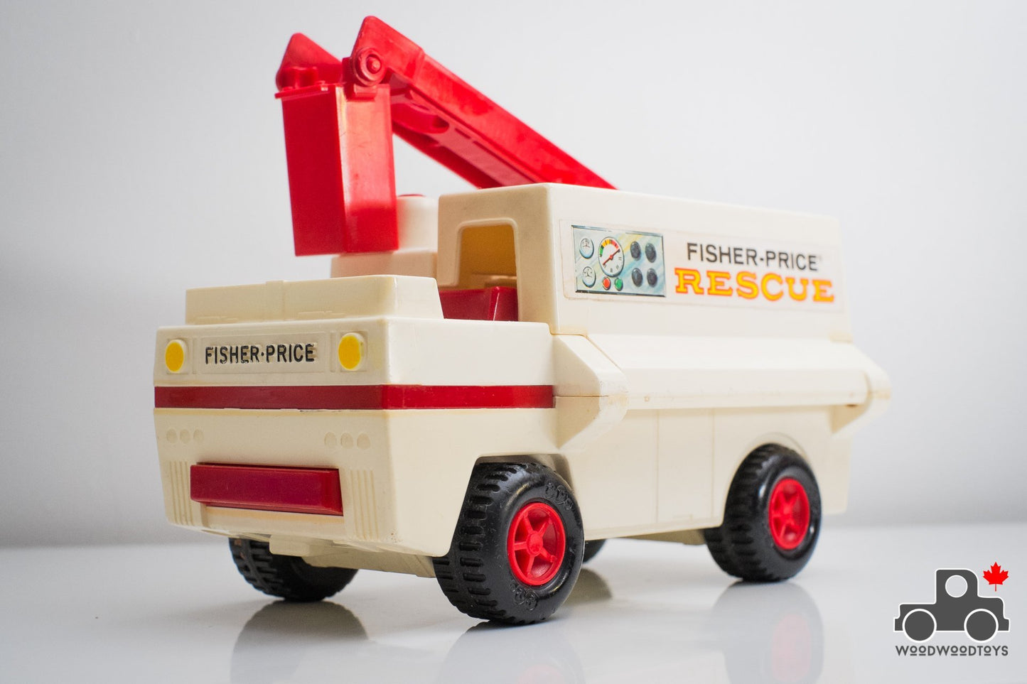 Vintage Fisher Price #303 Emergency Rescue Truck - Wood Wood Toys Canada's Favourite Montessori Toy Store