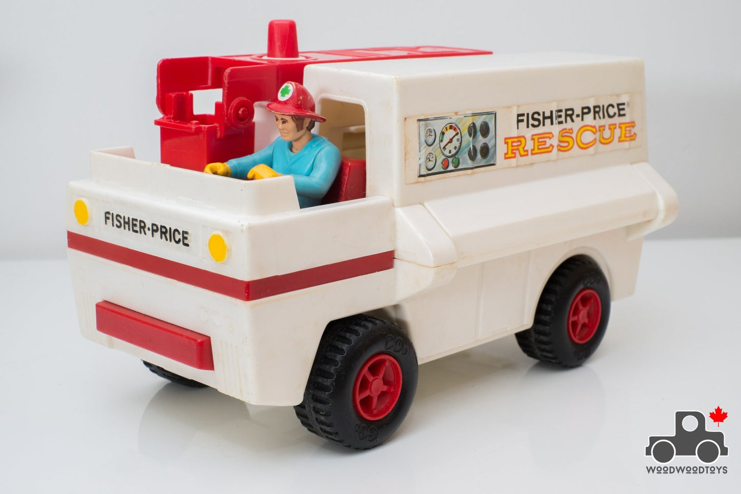 Vintage Fisher Price Adventure People Emergency Rescue Truck - Wood Wood Toys Canada's Favourite Montessori Toy Store
