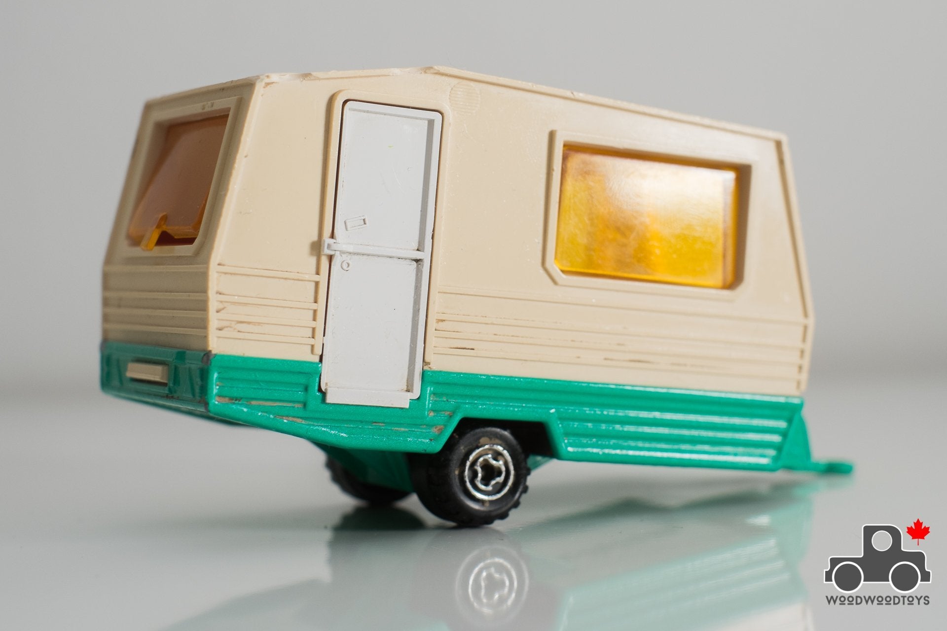 Vintage Majorette 1/36 Caravan Camper Trailer - Wood Wood Toys Canada's Favourite Montessori Toy Store