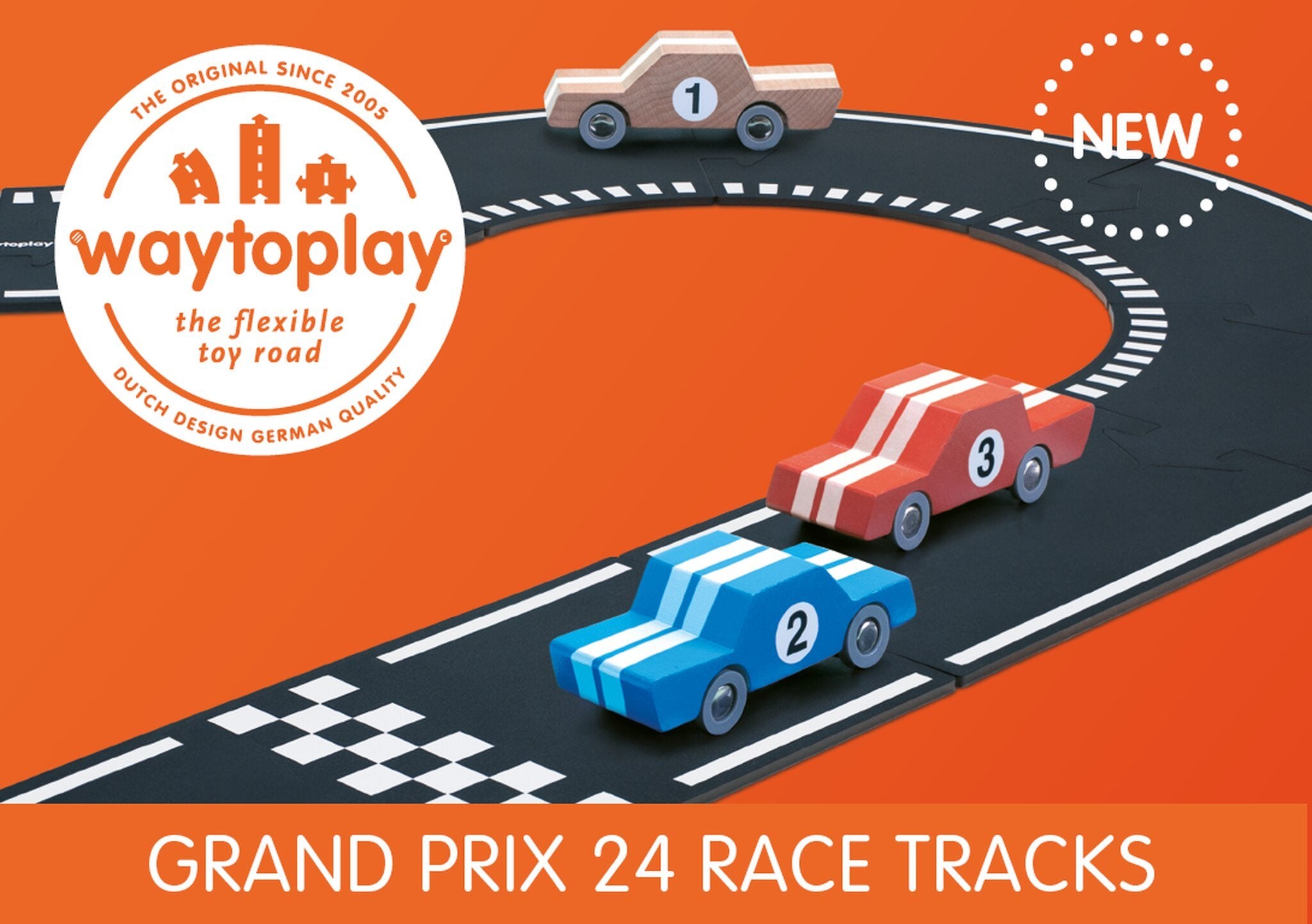 Waytoplay Flexible Roads - Grand Prix (24 pieces) – Wood Wood Toys