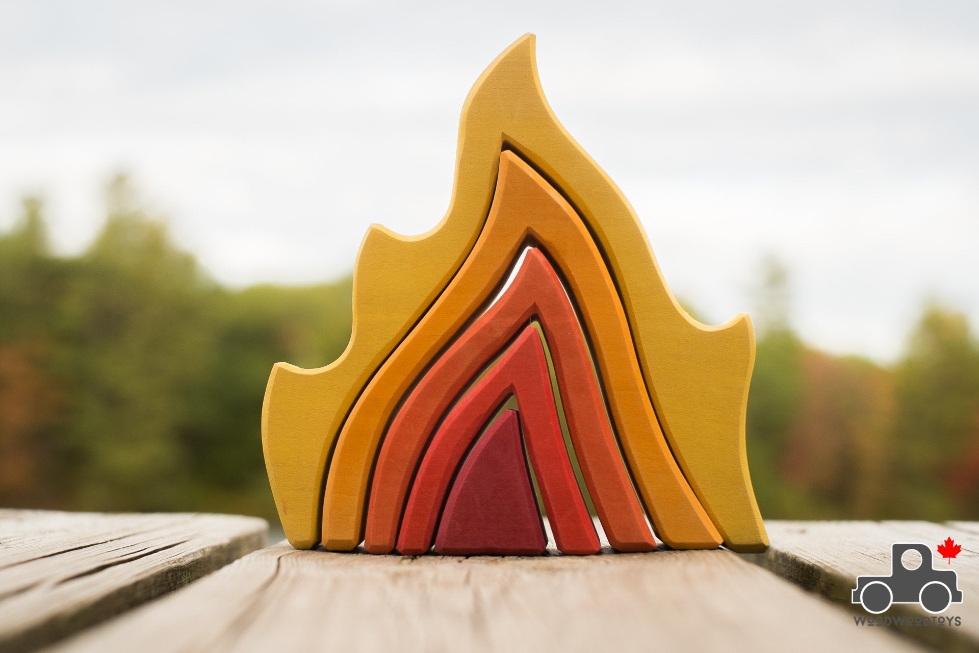 Wood Wood Exclusive Fire Stacker by Avdar - Wood Wood Toys Canada's Favourite Montessori Toy Store