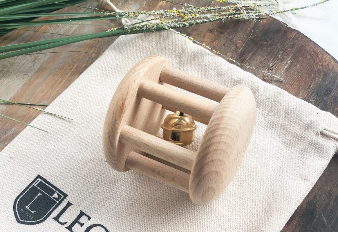 Wooden Bell Cylinder Roller Toy by Legacy Learning Academy - Wood Wood Toys Canada's Favourite Montessori Toy Store